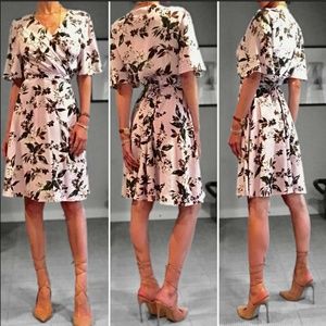 Diane von Furstenberg Kimono Sleeve Silk Floral Kathy Wrap Dress